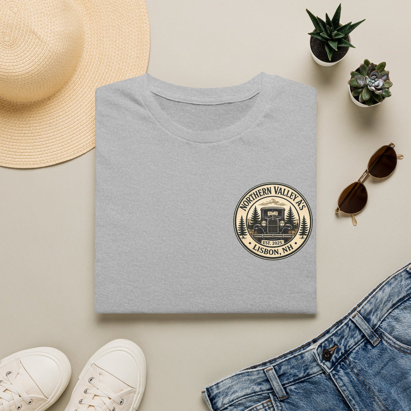 Northern Valley A's Lisbon, NH Vintage Patch T‑Shirt — Front and Back Logo Tee
