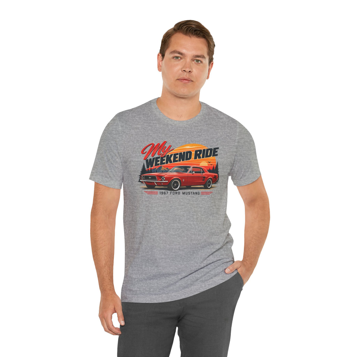 1967 Ford Mustang "My Weekend Ride" Unisex Soft Short Sleeve Tee