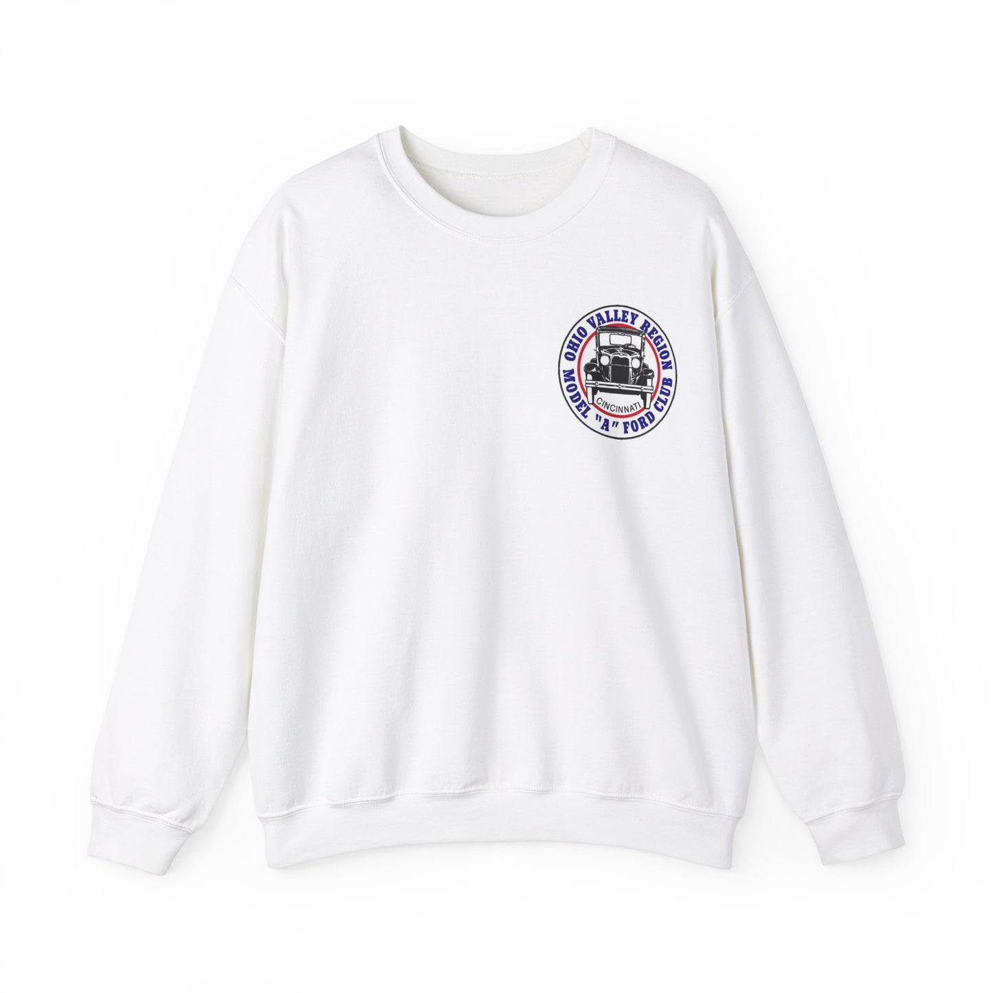 Ohio Valley Region Model A Ford Club (front and back logo) Unisex Heavy Blend™ Crewneck Sweatshirt