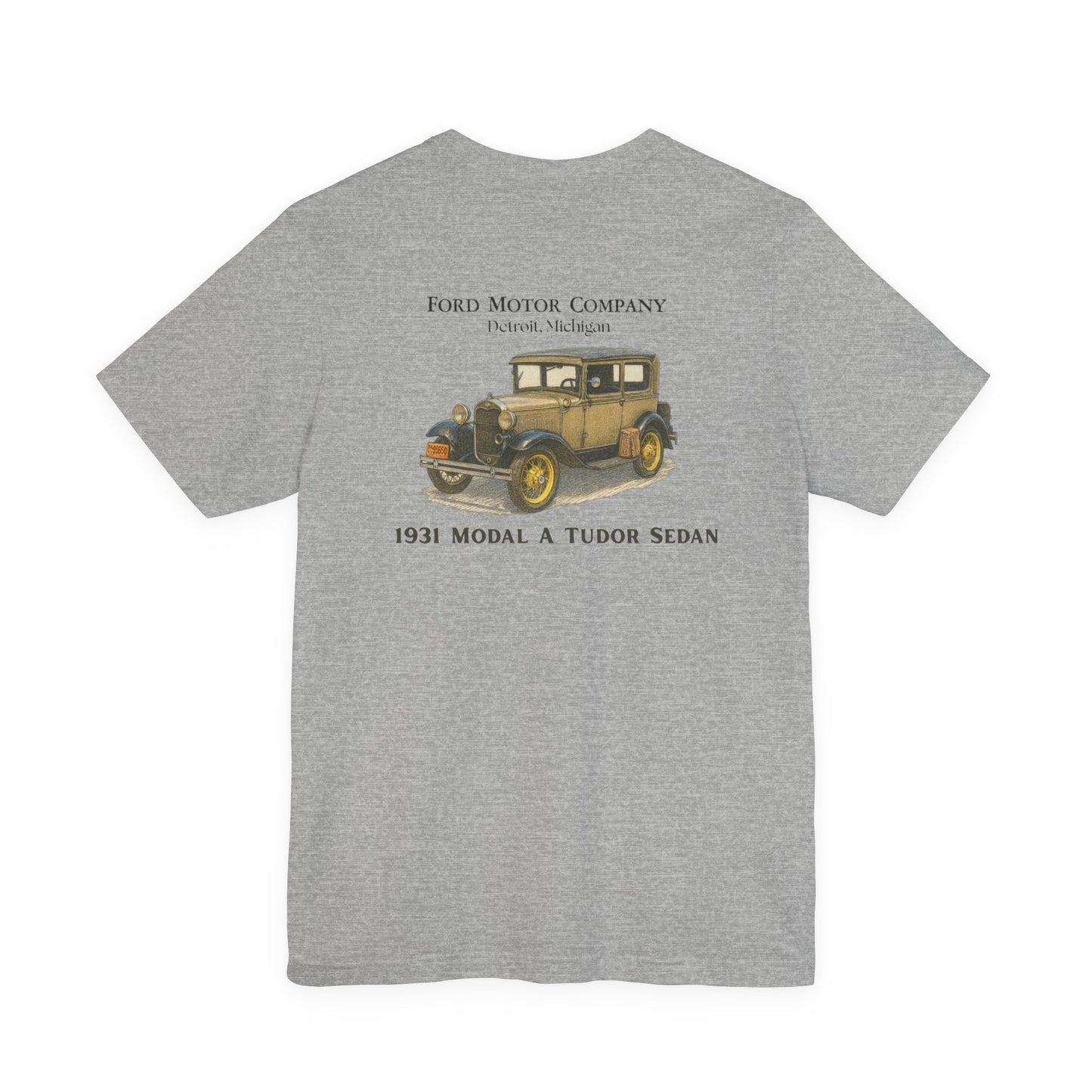 1931 Model A Ford Tudor Sedan Tee — Gold Coast chest logo