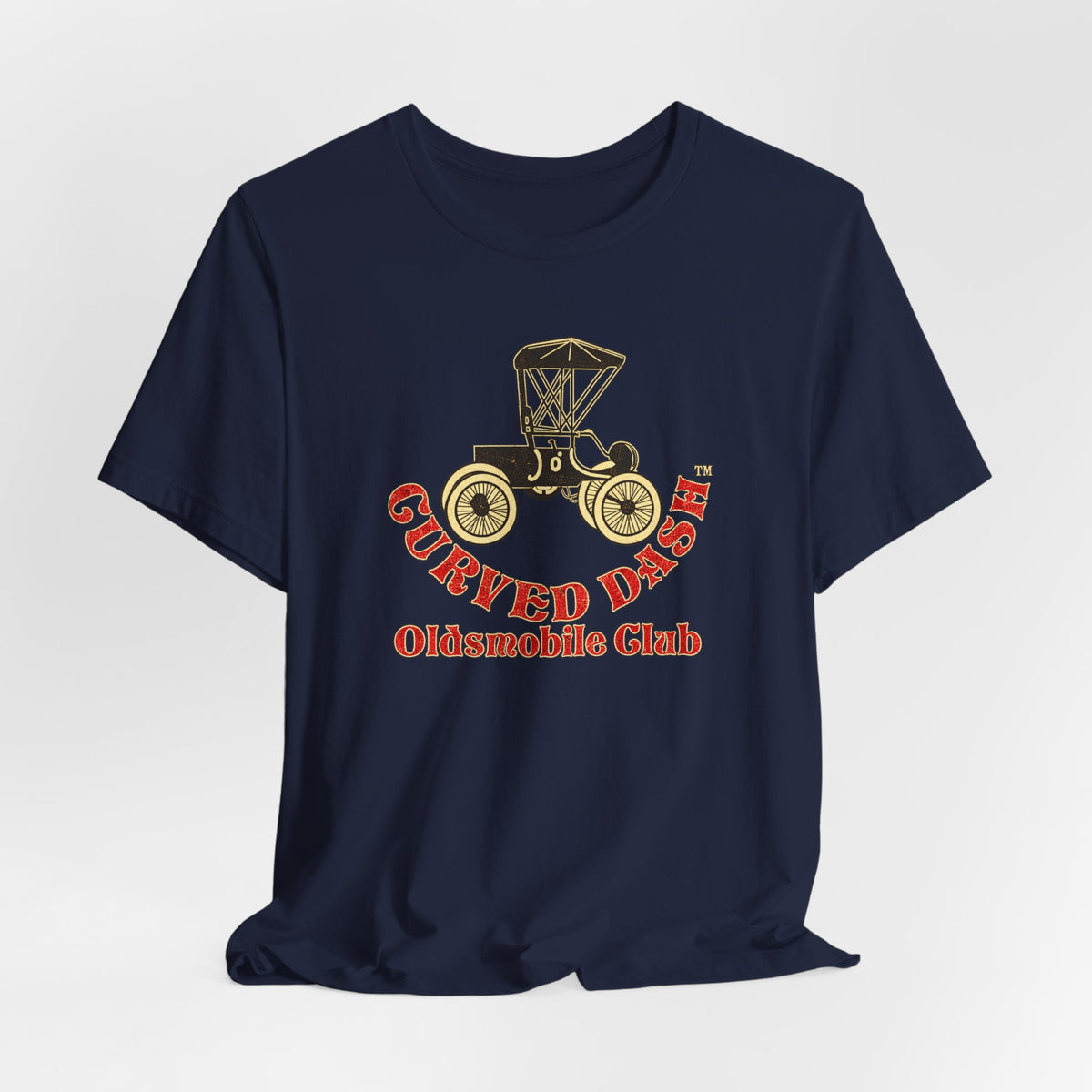 Curved Dash Oldsmobile Club Vintage Car T-Shirt - Unisex Soft Short Sleeve Tee