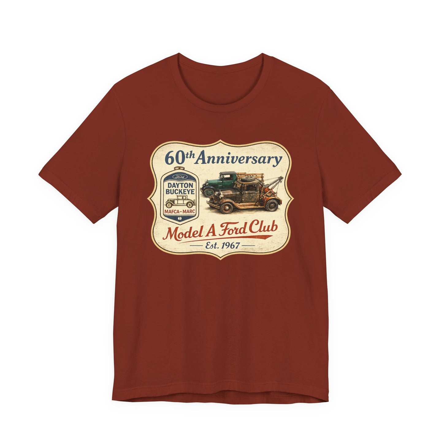 Dayton Buckeye Model A Ford Club 60th Anniversary Tee (JA) - Vintage Classic Truck Shirt