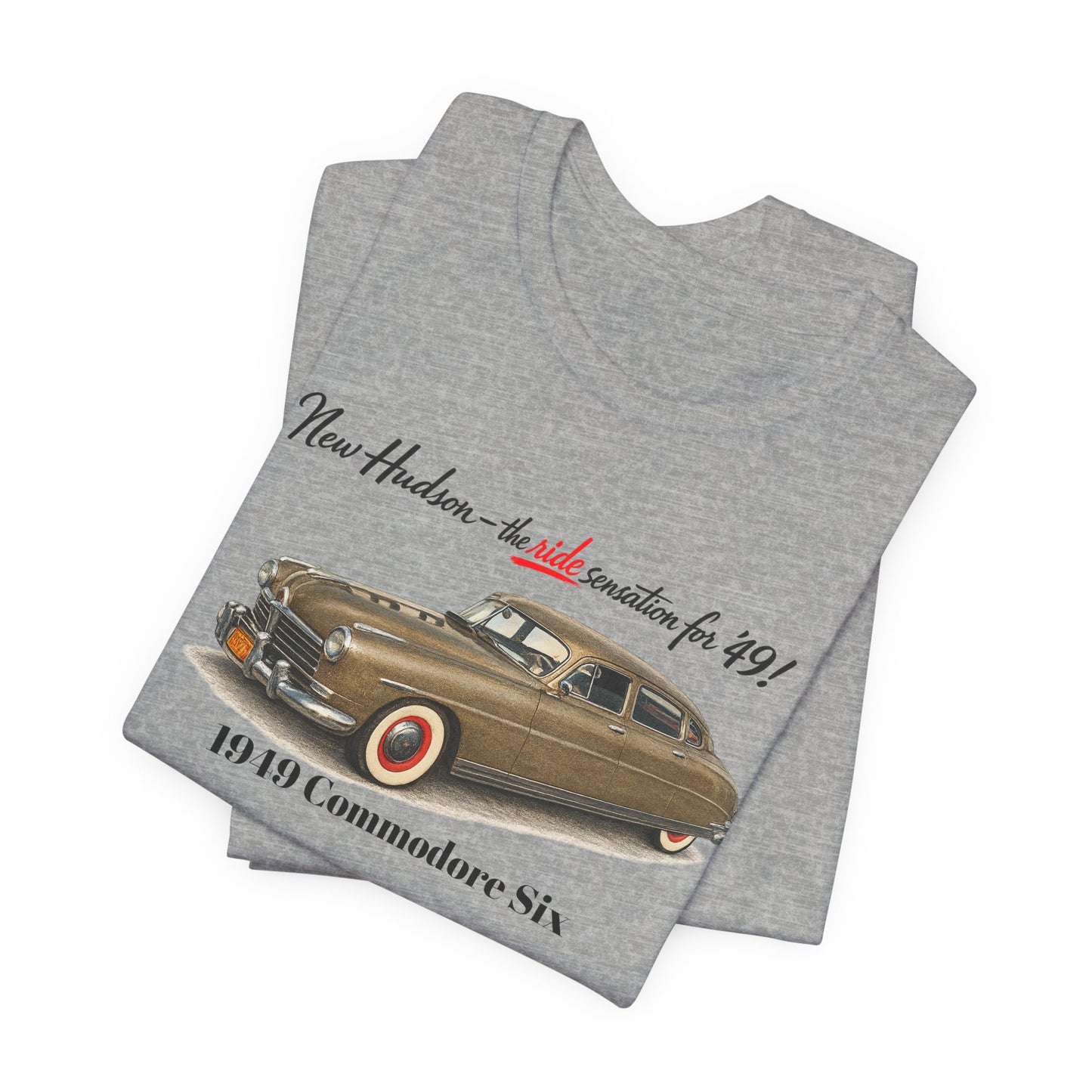 1949 Hudson Commodore Six Vintage Car T-Shirt — Unisex Jersey Short Sleeve Tee (DT)