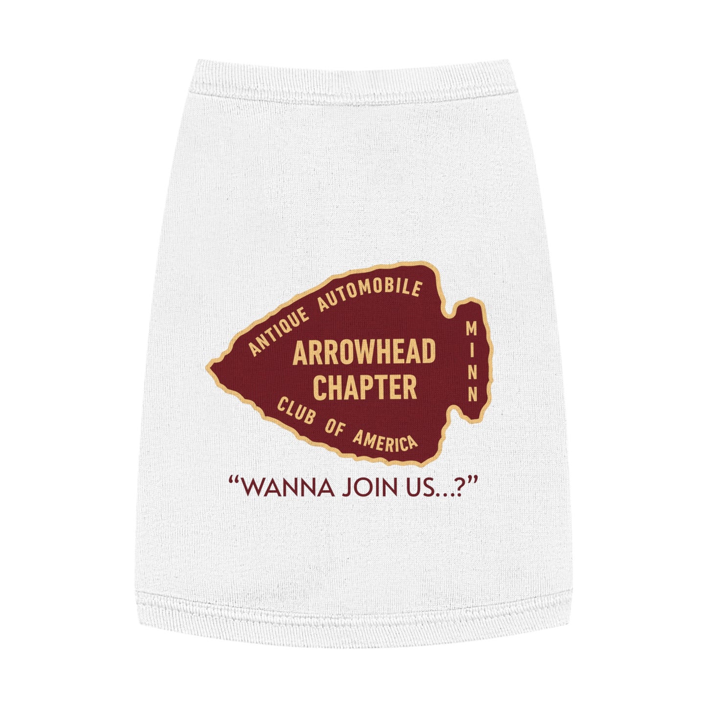 Arrowhead Chapter AACA Pet Tank Top – Vintage Automobile Club Dog Shirt
