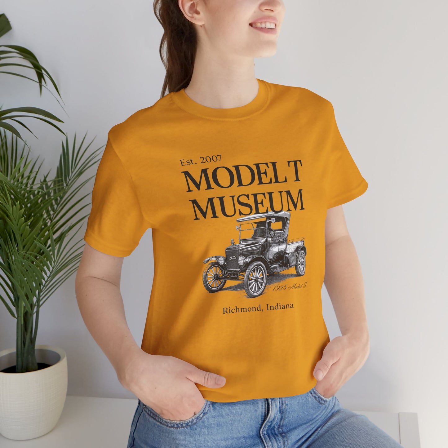 1925 Model T Pickup "Bradley" Museum Tee — Vintage Ford Model T Illustration (Richmond, Indiana)