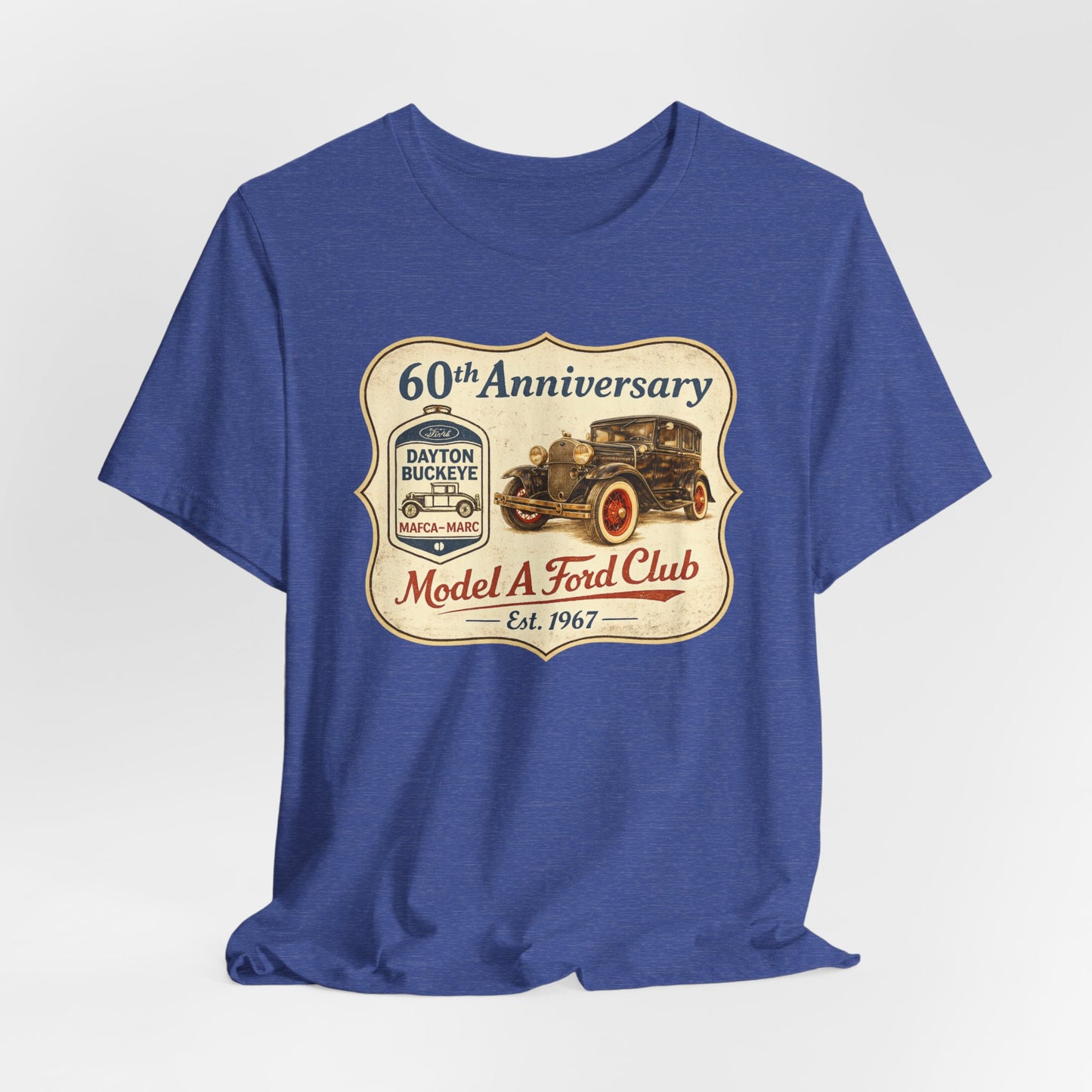 Dayton Buckeye Model A Ford Club 60th Anniversary Tee (CP) - Vintage Classic Car Shirt