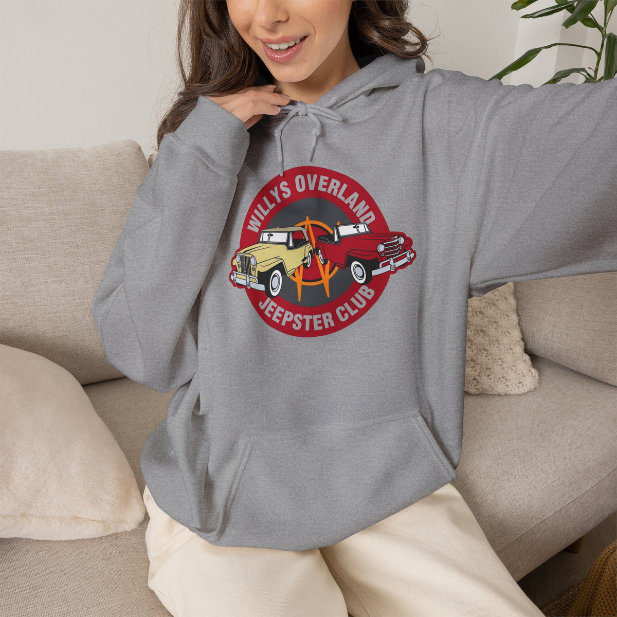 Willys Overland Jeepster Club Hoodie – Unisex Heavy Blend™ Hooded Sweatshirt