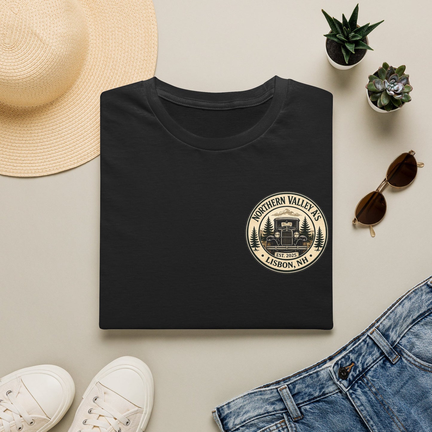 Northern Valley A's Lisbon, NH Vintage Patch T‑Shirt — Front and Back Logo Tee