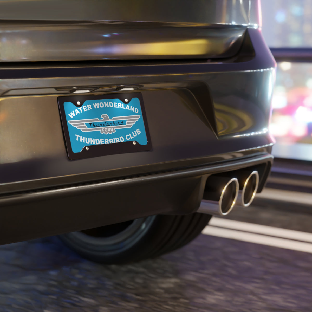 Water Wonderland Thunderbird Club Vanity License Plate