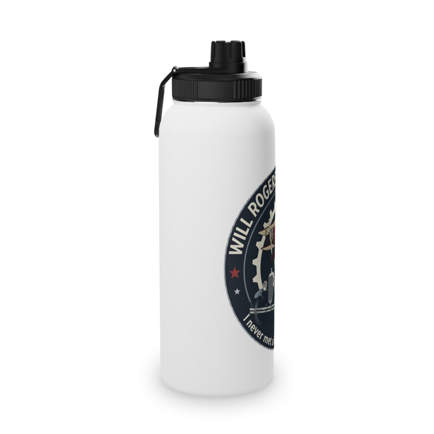 Will Rogers Model A Club Water Bottle — Three sizes