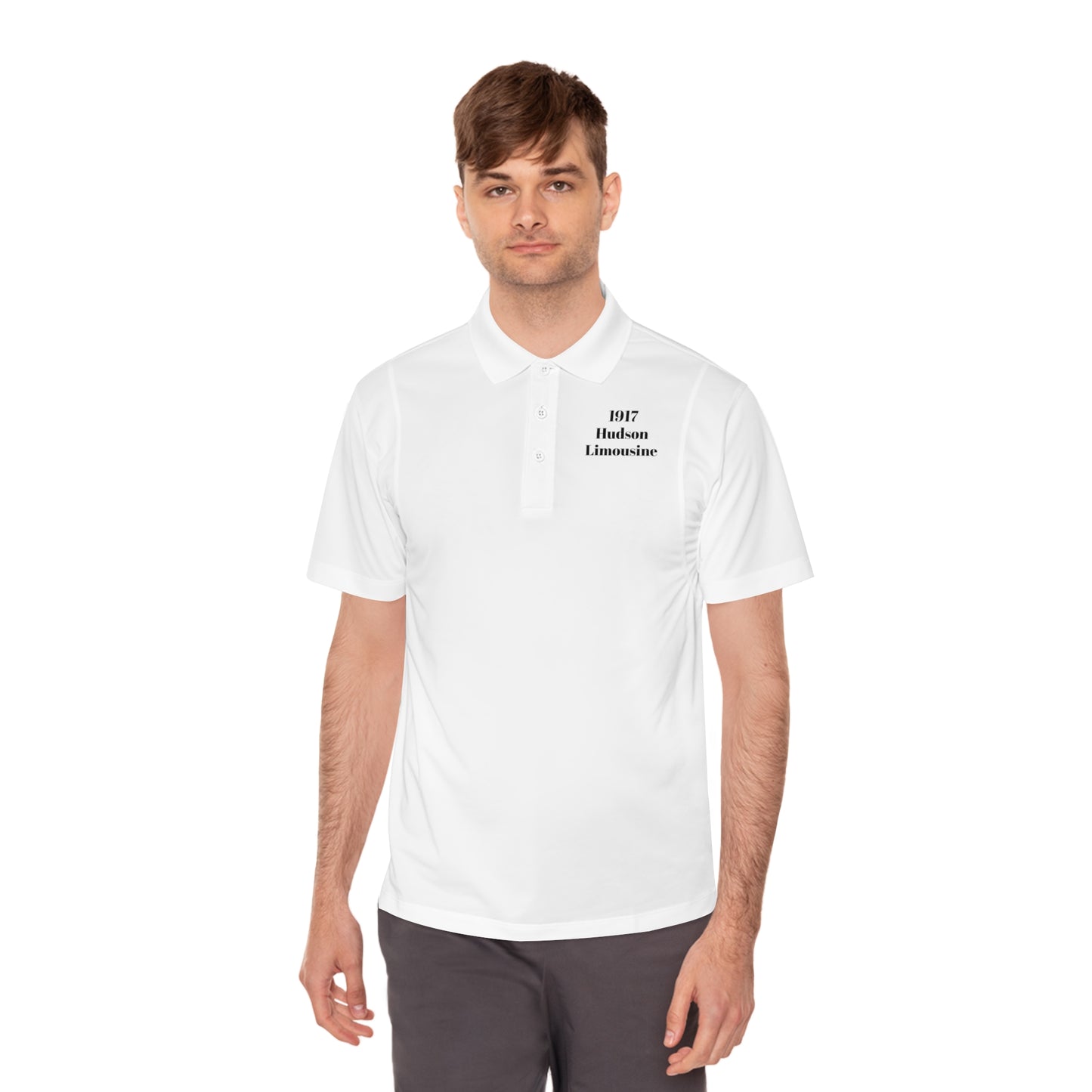 1917 Hudson Limousine Polo Shirt — Classic Vintage Car Men's Sport Polo (Gene)