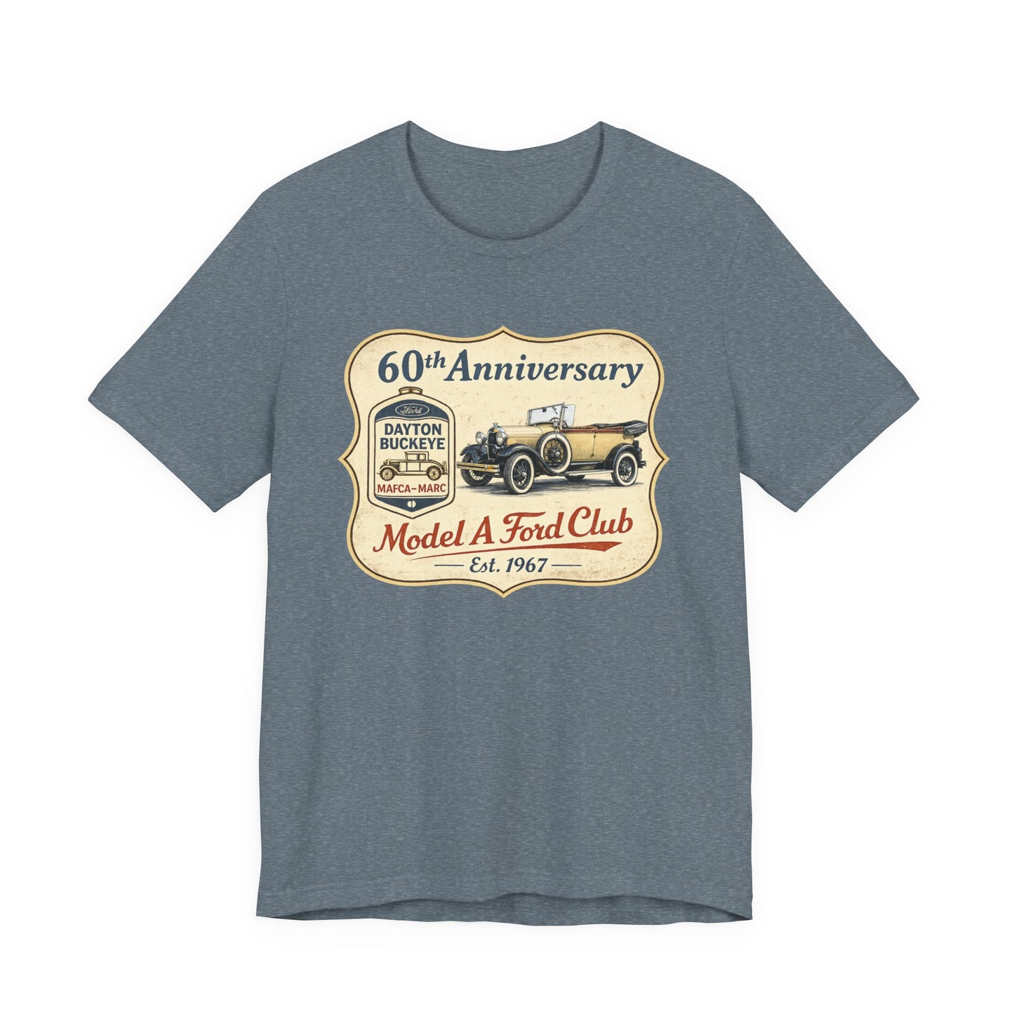 Dayton Buckeye Model A Ford Club 60th Anniversary T-Shirt (KS) - Vintage Car Tee