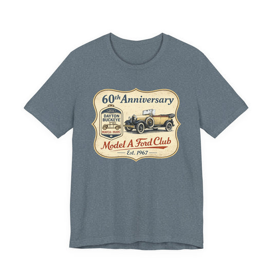 Dayton Buckeye Model A Ford Club 60th Anniversary T-Shirt (KS) - Vintage Car Tee