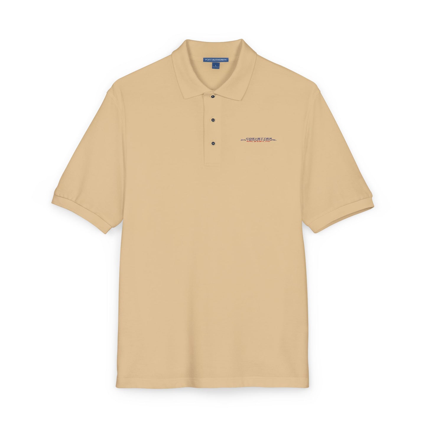 Corvettes International Embroidered Polo Shirt — Subtle Minimalist Logo, Casual Work & Golf Shirt