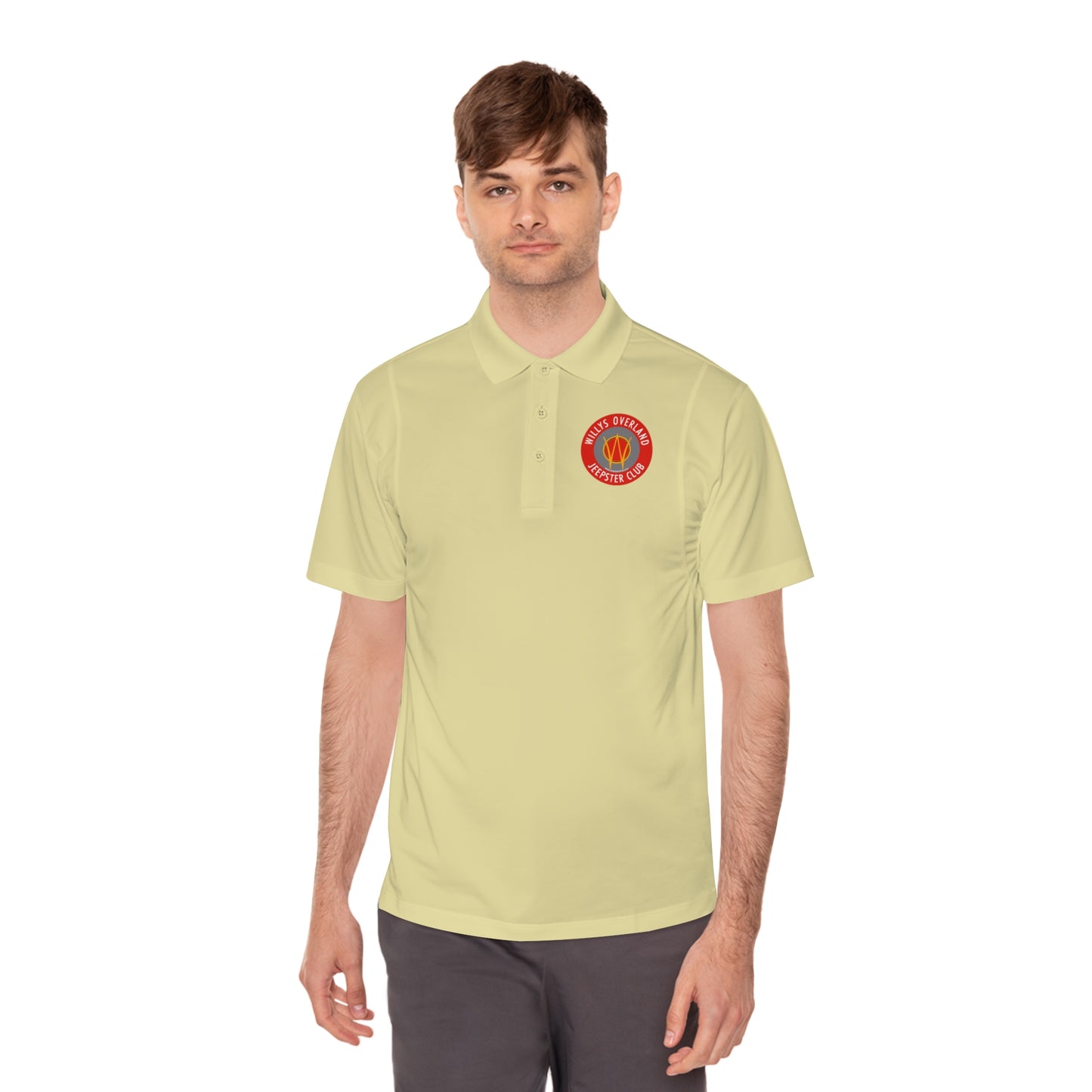 Willys Overland Jeepster Club Polo Shirt — Classic Car Club Printed Logo Polo