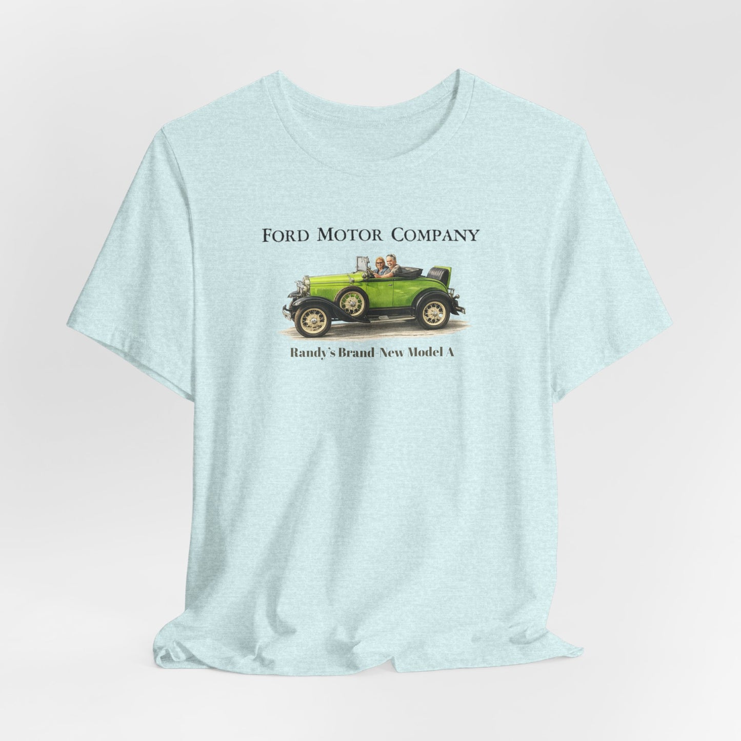 Randy's Brand-New Model A Tee — Classic Antique Car Graphic Shirt
