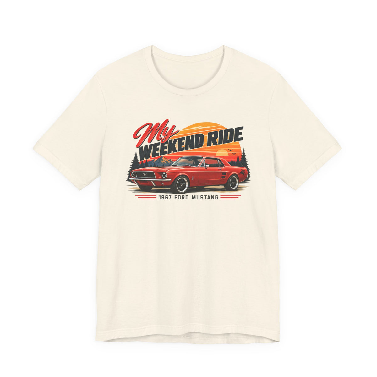 1967 Ford Mustang "My Weekend Ride" Unisex Soft Short Sleeve Tee