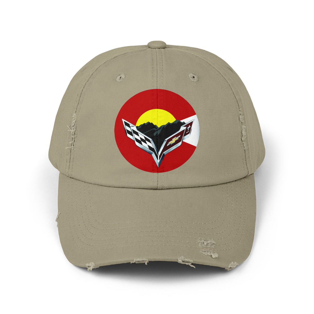 Central Colorado Corvette Club Distressed Cap — Direct to Film Printed
