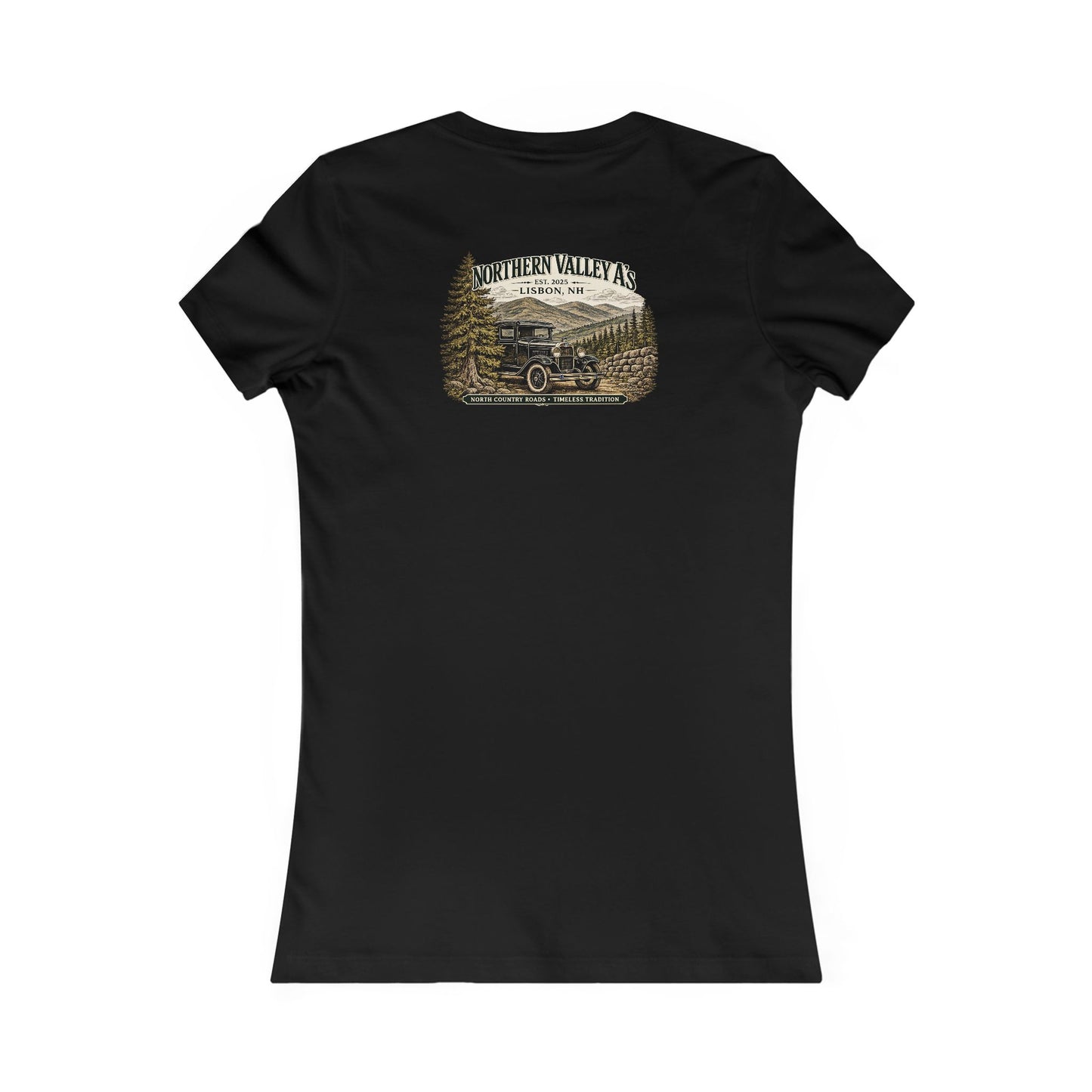 Northern Valley A's Lisbon, NH Women's Favorite Tee - Front and Back Logos
