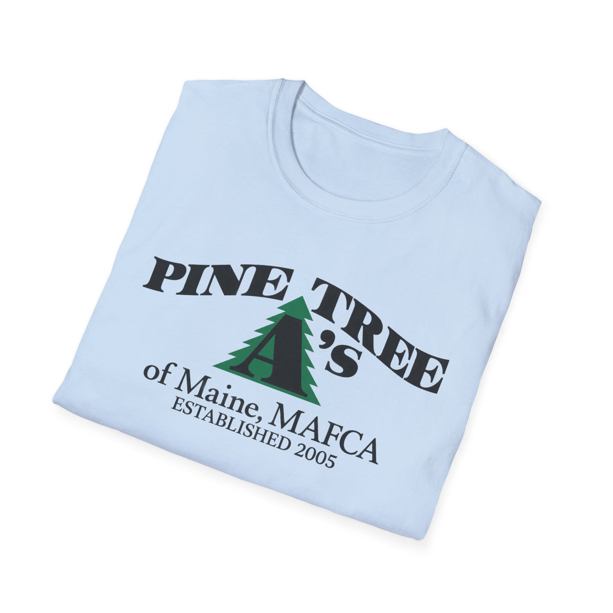 Pine Tree A's of Maine, MAFCA T-Shirt — Unisex Softstyle T-Shirt