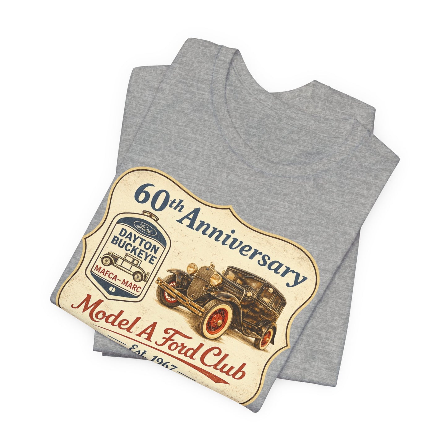 Dayton Buckeye Model A Ford Club 60th Anniversary Tee (CP) - Vintage Classic Car Shirt