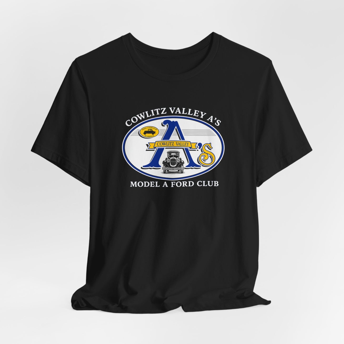 Cowlitz Valley A's Model A Ford Club Tee — Unisex Jersey Short Sleeve Tee