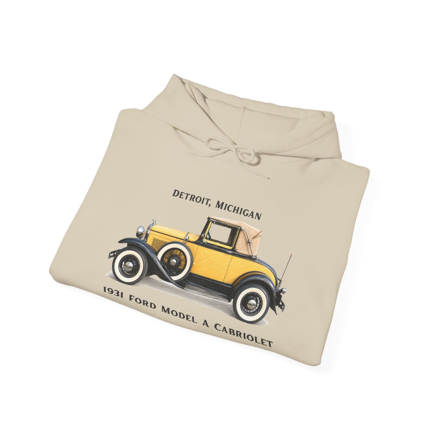 1931 Ford Model A Cabriolet Hoodie — Unisex Heavy Blend™ Hooded Sweatshirt (RP)
