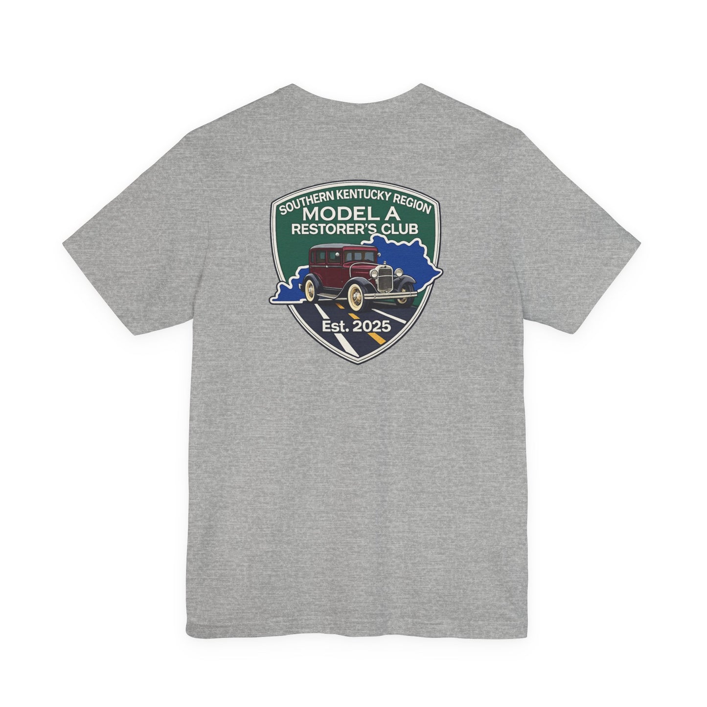 Southern Kentucky Region Model A Restorer's Club T‑Shirt — Front and Back Logos Unisex Jersey Short Sleeve Tee