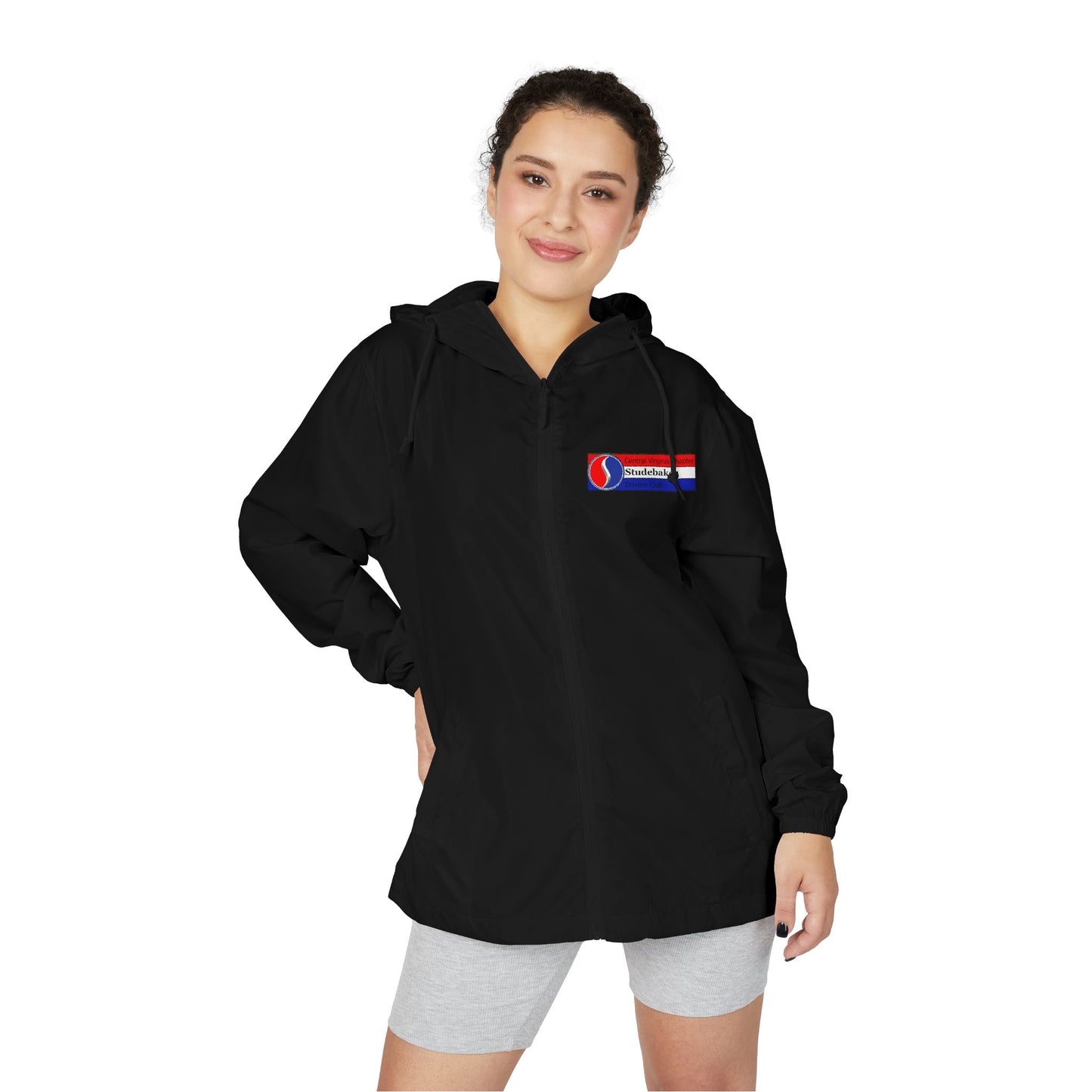 Central Virginia Chapter Studebaker Drivers Club Windbreaker Jacket — Full-Zip Hooded Windbreaker