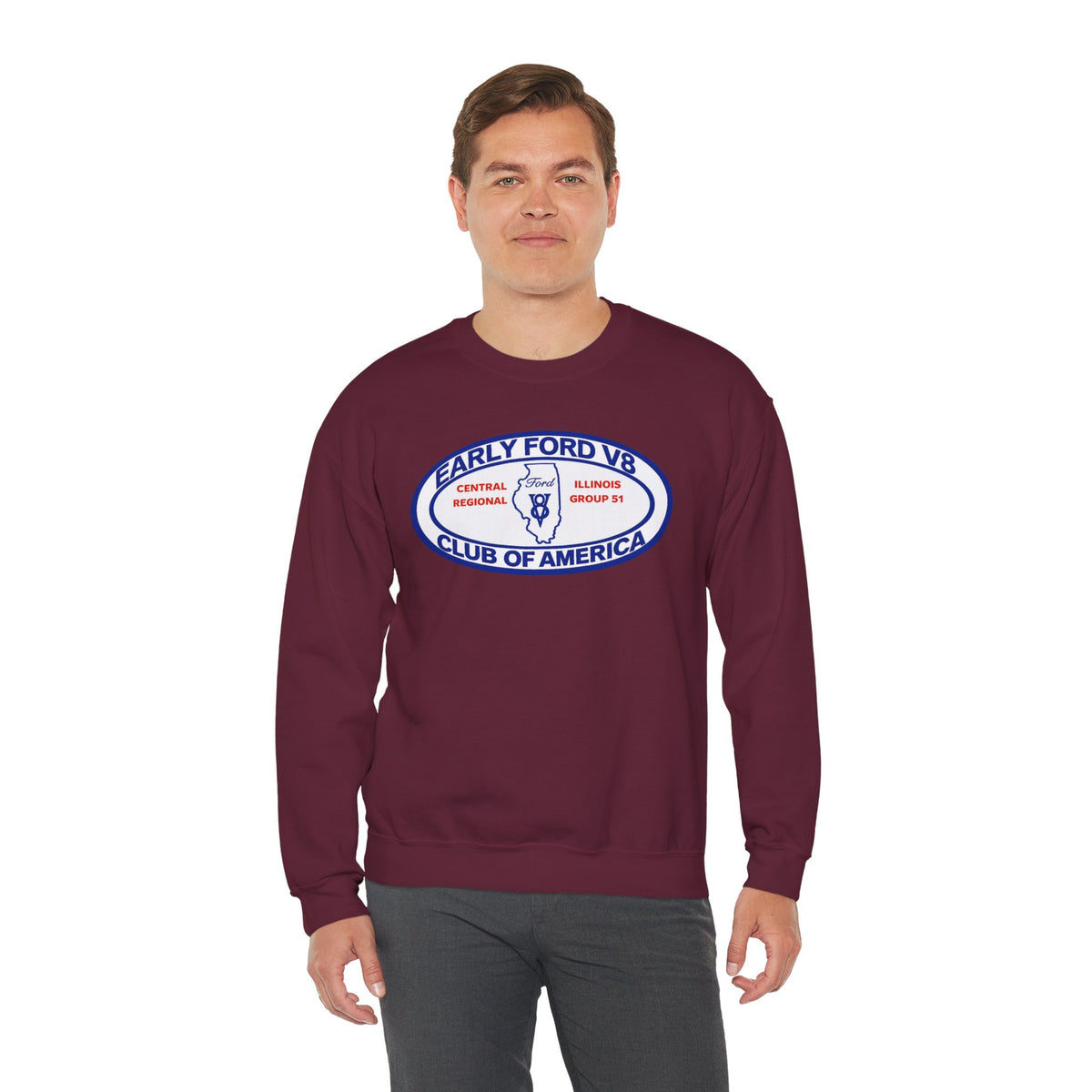 Central Illinois Early Ford V8 Unisex Heavy Blend™ Crewneck Sweatshirt