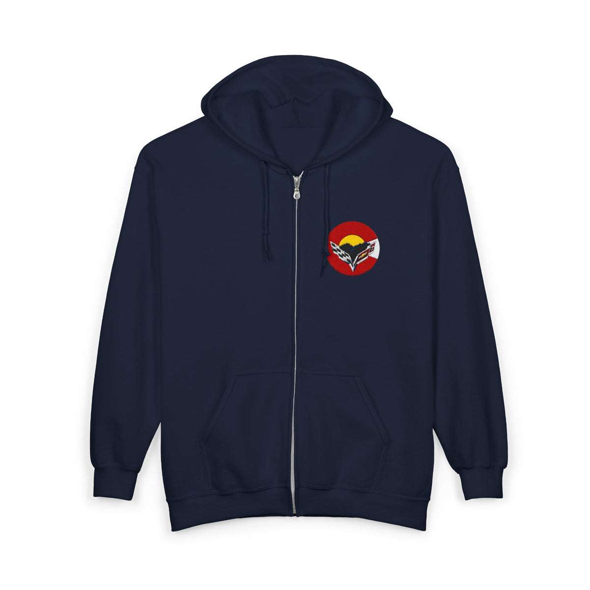 Central Colorado Corvette Club Embroidered Zip Hoodie