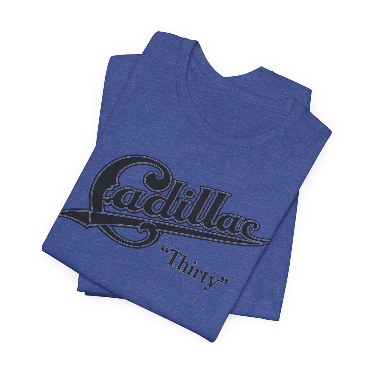 Cadillac “Thirty” Tee – Retro Vintage Script Graphic T‑Shirt