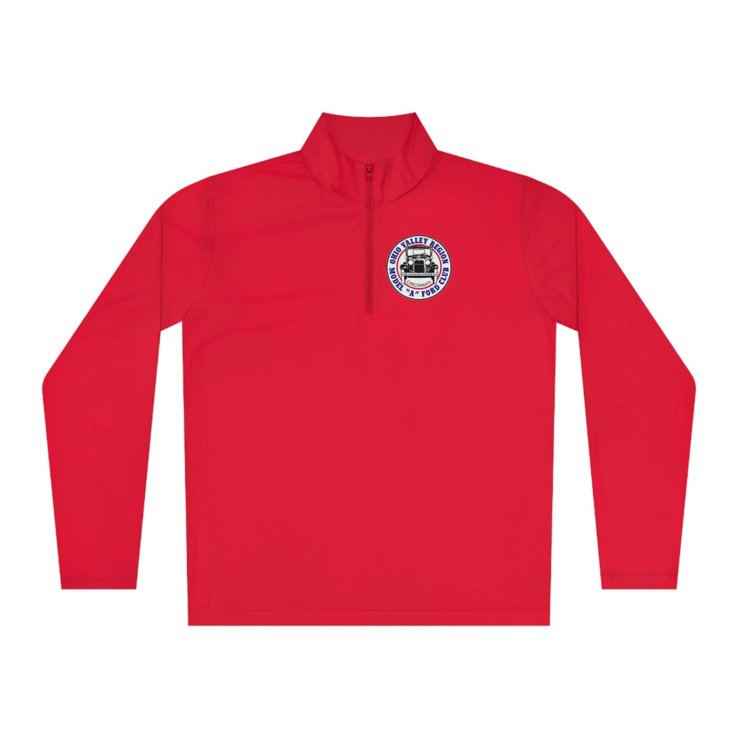 Ohio Valley Region Model A Ford Club (front and back logo) Unisex Quarter-Zip Pullover