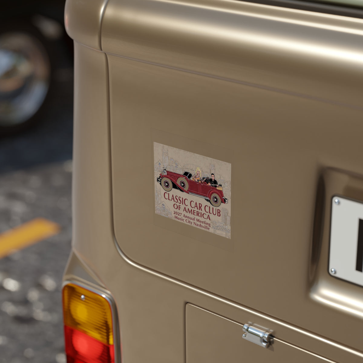 Classic Car Club of America Nashville 2027 Sticker (Transparent Outdoor, Square)
