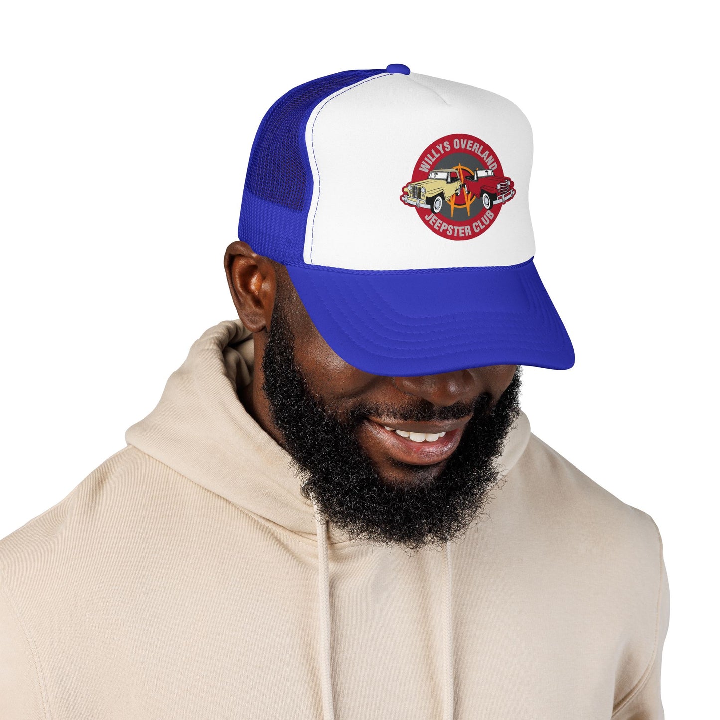 Willys Overland Jeepster Club Printed Trucker Hat