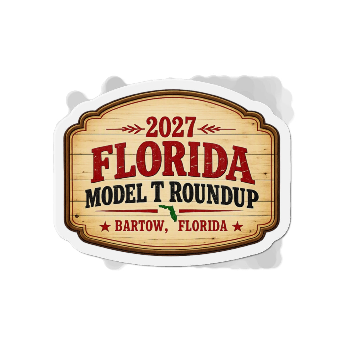 2027 Florida Model T Roundup Die-Cut Magnet
