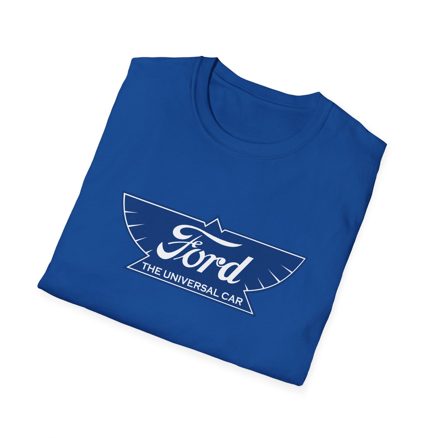 Ford Logo T‑Shirt — Vintage 'The Universal Car' Blue Emblem