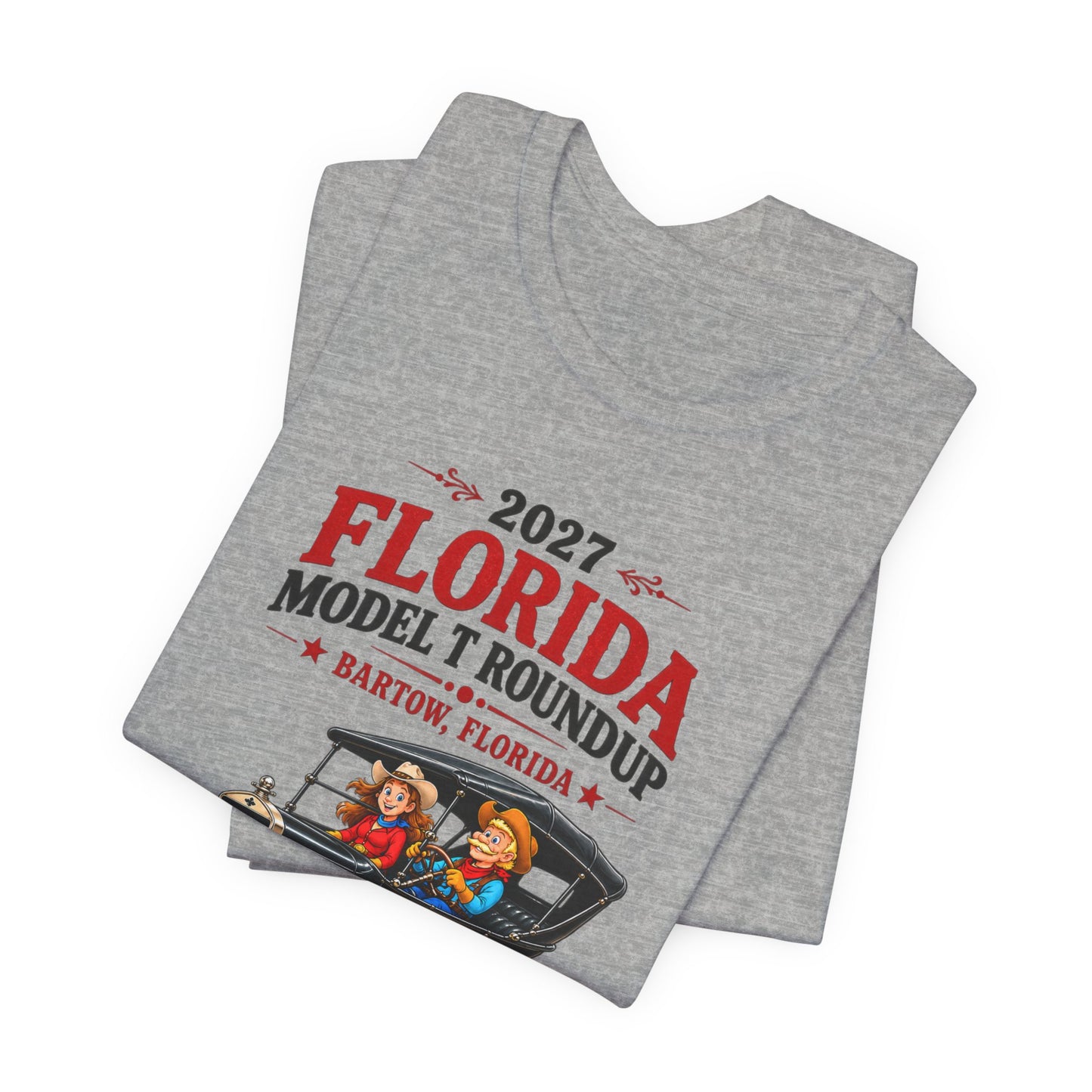 Florida Model T Roundup 2027 Soft-Style T-Shirt — Front Graphic