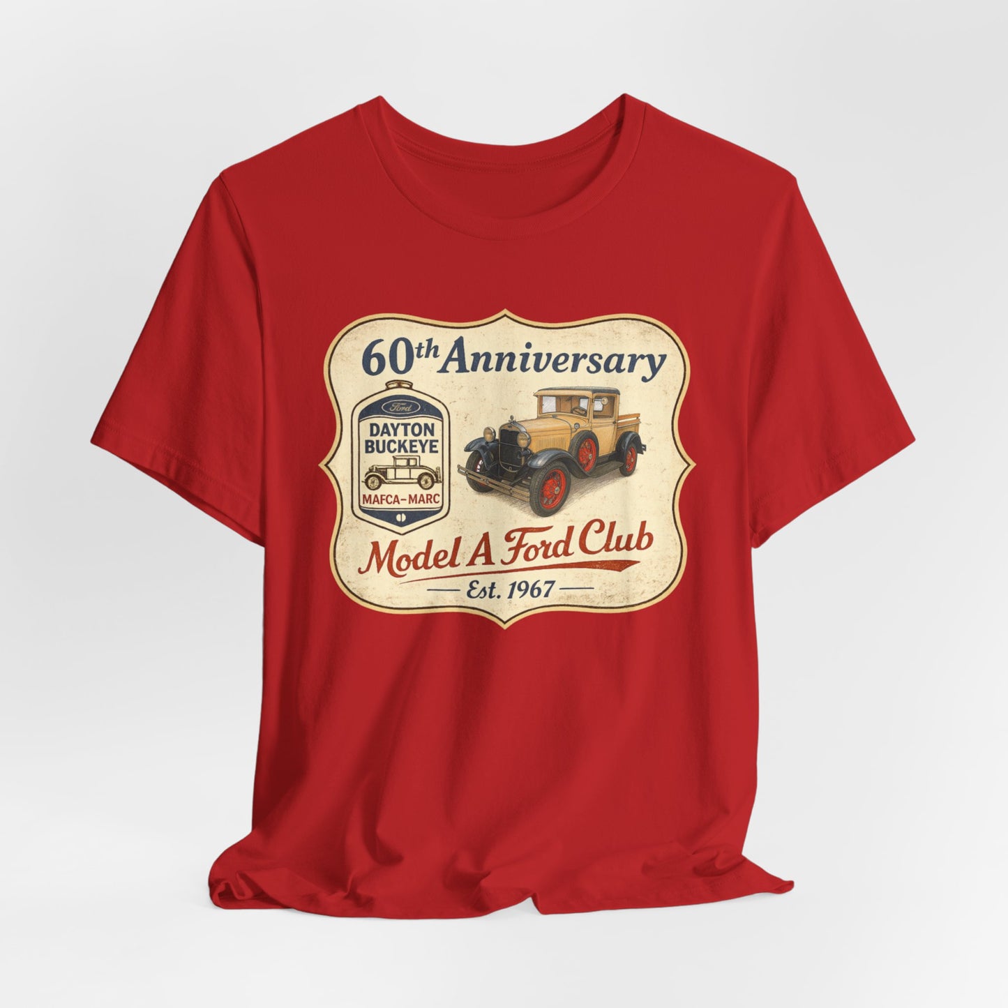 Dayton Buckeye Model A Ford Club 60th Anniversary Tee (DDJ) - Vintage Classic Car Shirt