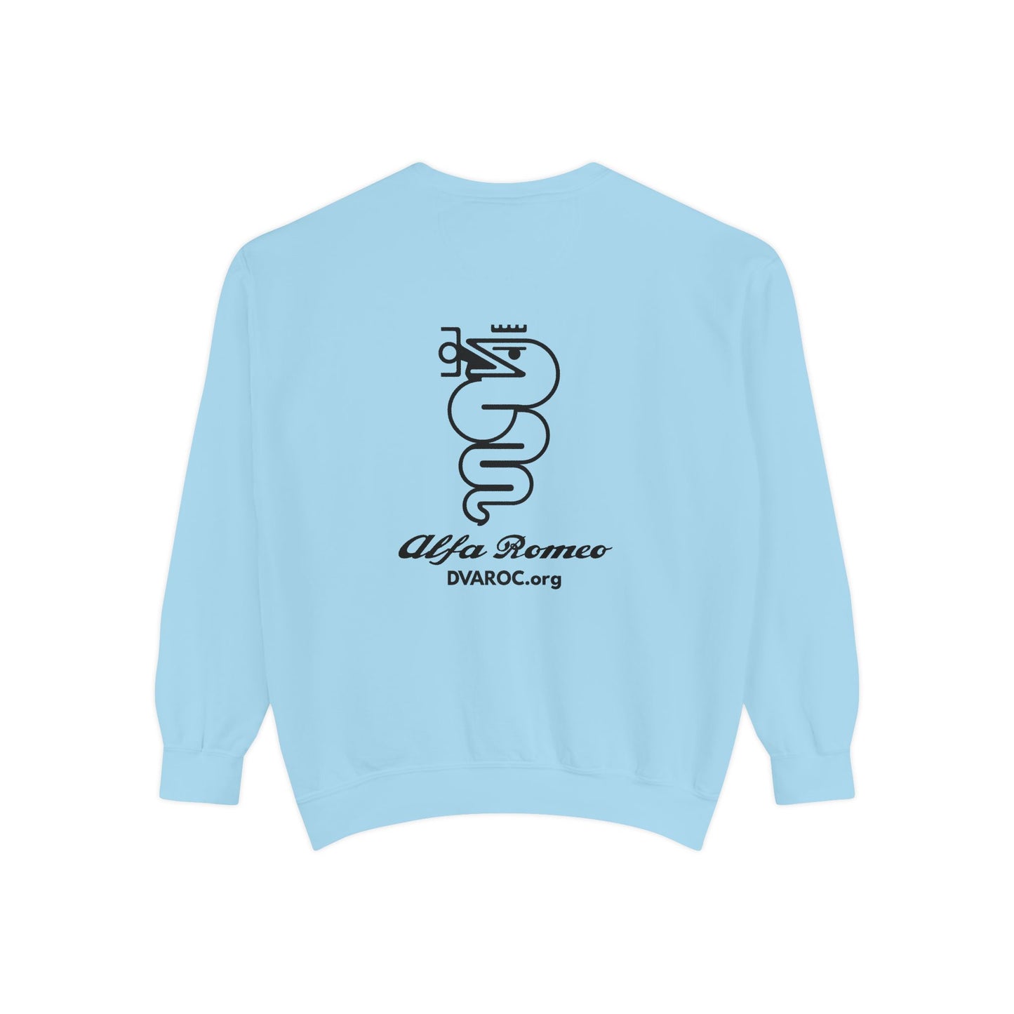 DVAROC.org Alfa Romeo Logo Sweatshirt — Chest and Back Logos