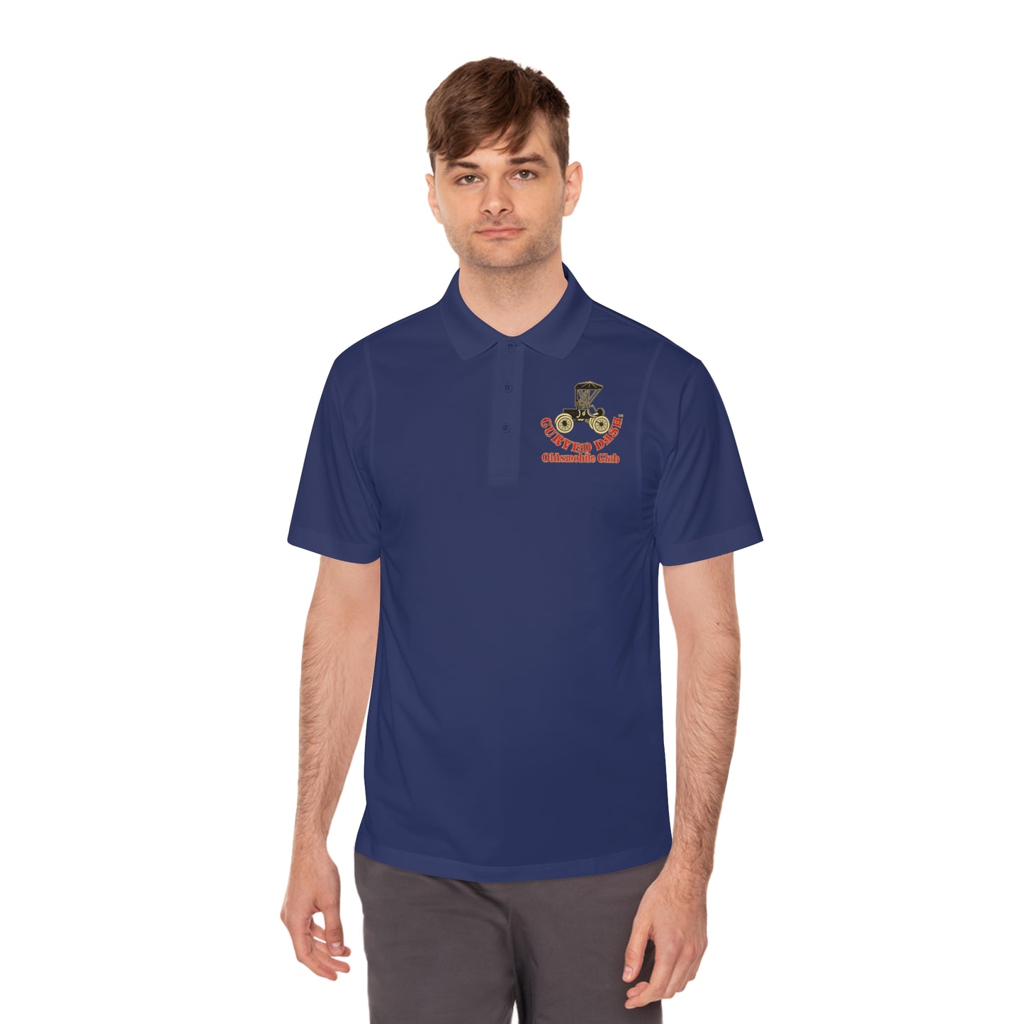 Curved Dash Oldsmobile Club Printed Polo Shirt