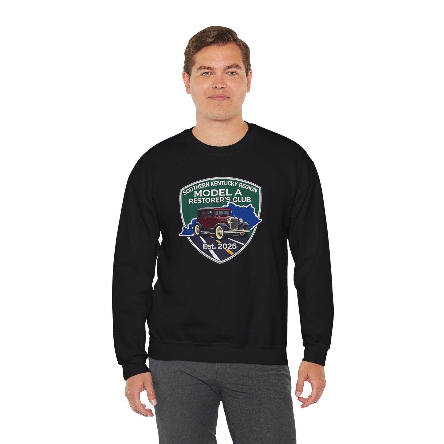 Southern Kentucky Region Model A Restorer's Club Crewneck Sweatshirt — Unisex Heavy Blend™ Gildan Crewneck Sweatshirt