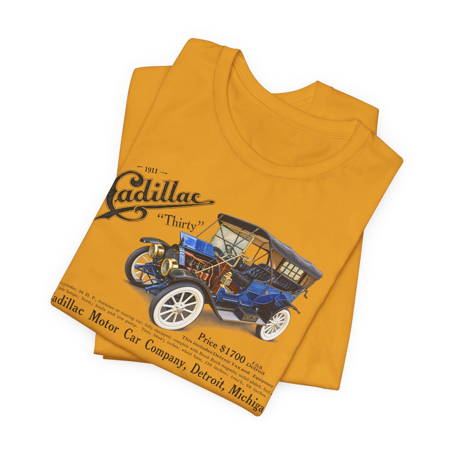1911 Cadillac Vintage Car Tee – Classic Antique Automobile Graphic Shirt