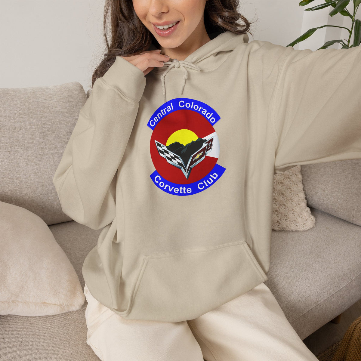 Central Colorado Corvette Club Screen Printed Hoodie Pullover