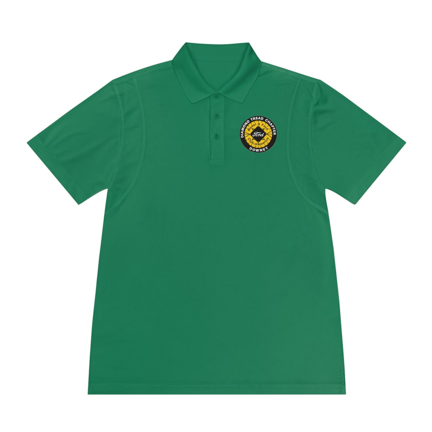 Diamond Tread Chapter Downey Men's Sport Polo — Athletic Casual Golf Shirt