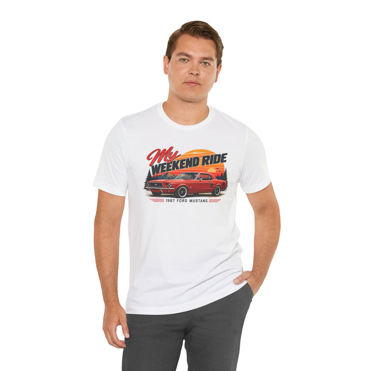 1967 Ford Mustang "My Weekend Ride" Unisex Soft Short Sleeve Tee