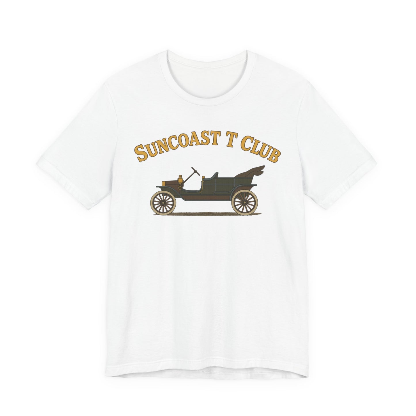 Suncoast T Club - Graphic Tee, Retro T-Shirt for Car Lovers, Classic Style Tee for Every Occasion