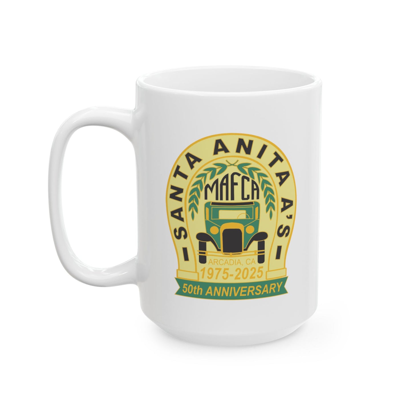 Santa Anita A's MAFCA - White Ceramic Mug (15 oz.)