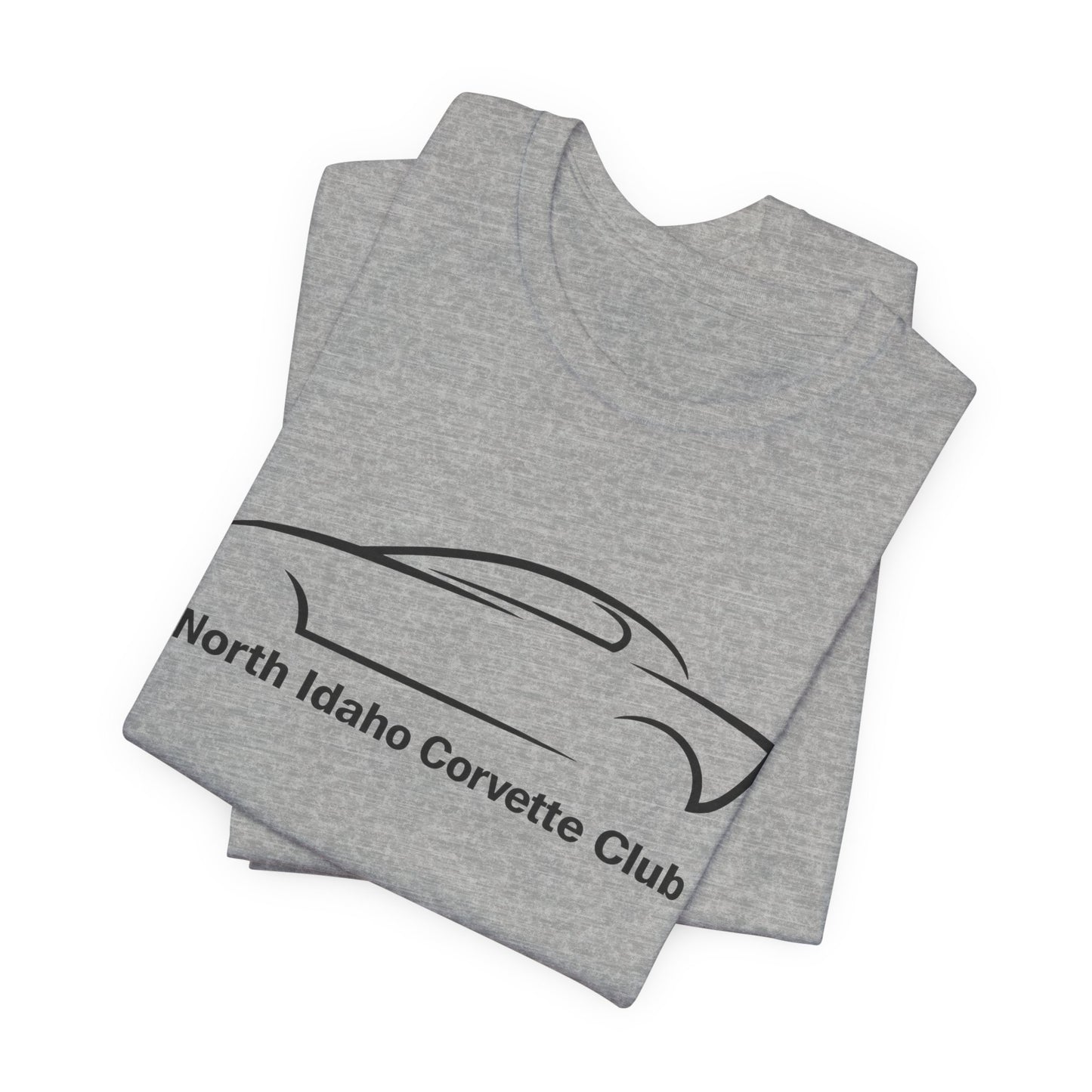 North Idaho Corvette Club T-Shirt — Minimal Car Outline Tee