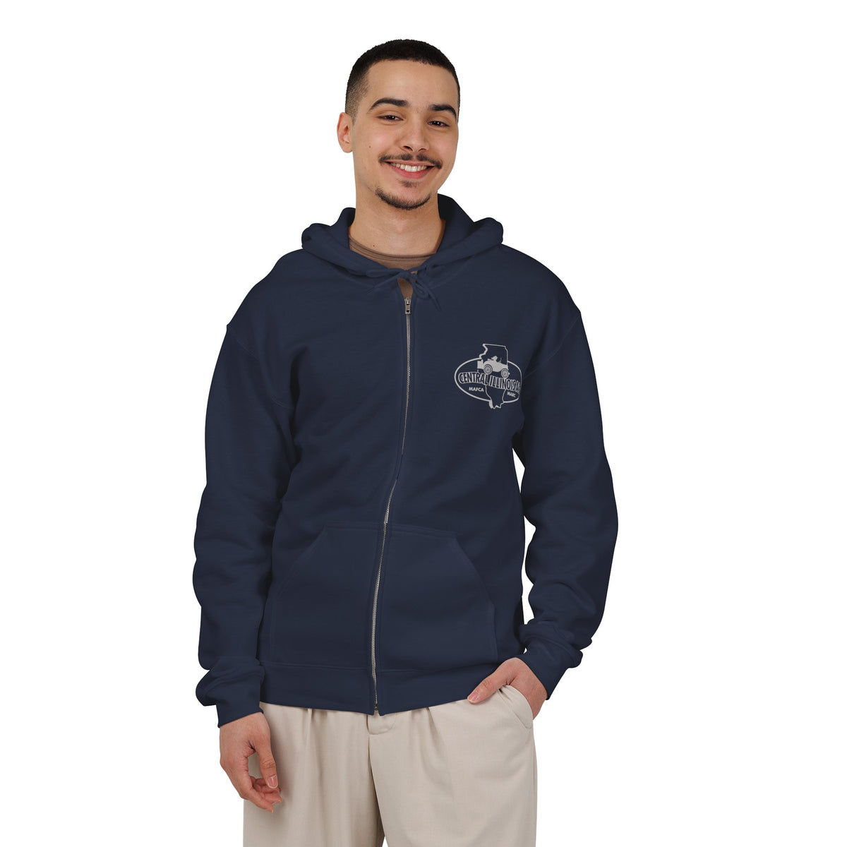 Central Illinois A's Hoodie — Printed Front and Back Logos